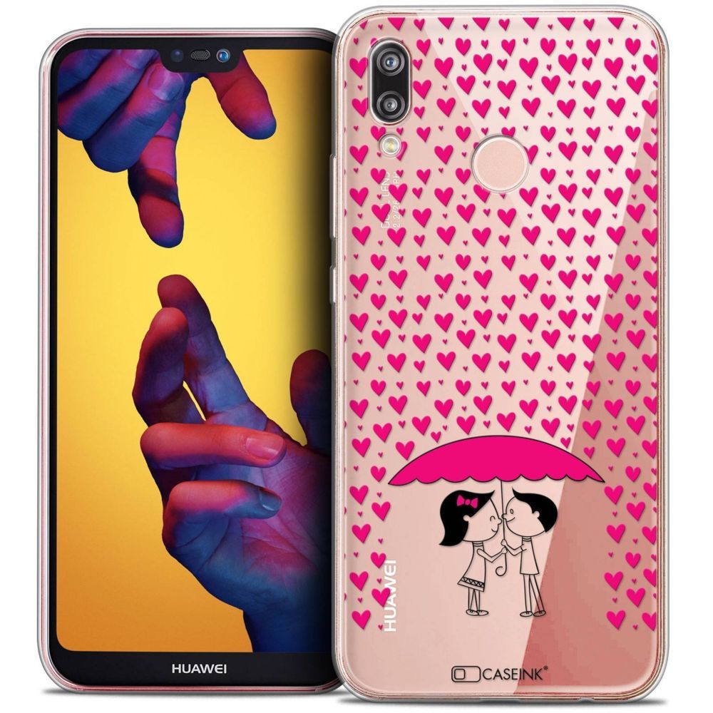 Caseink - Coque Housse Etui Huawei P20 LITE (5.84 ) [Crystal Gel HD Collection Love Saint Valentin Design Pluie d'Amour - Souple - Ultra Fin - Imprimé en France] - Coque, étui smartphone