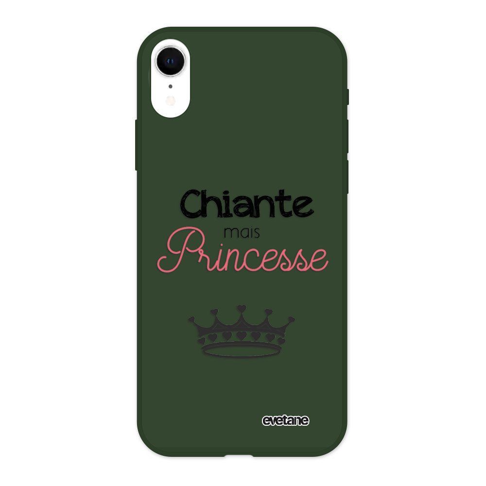 Evetane - Coque iPhone Xr Silicone Liquide Douce vert kaki Chiante mais princesse Ecriture Tendance et Design Evetane - Coque, étui smartphone