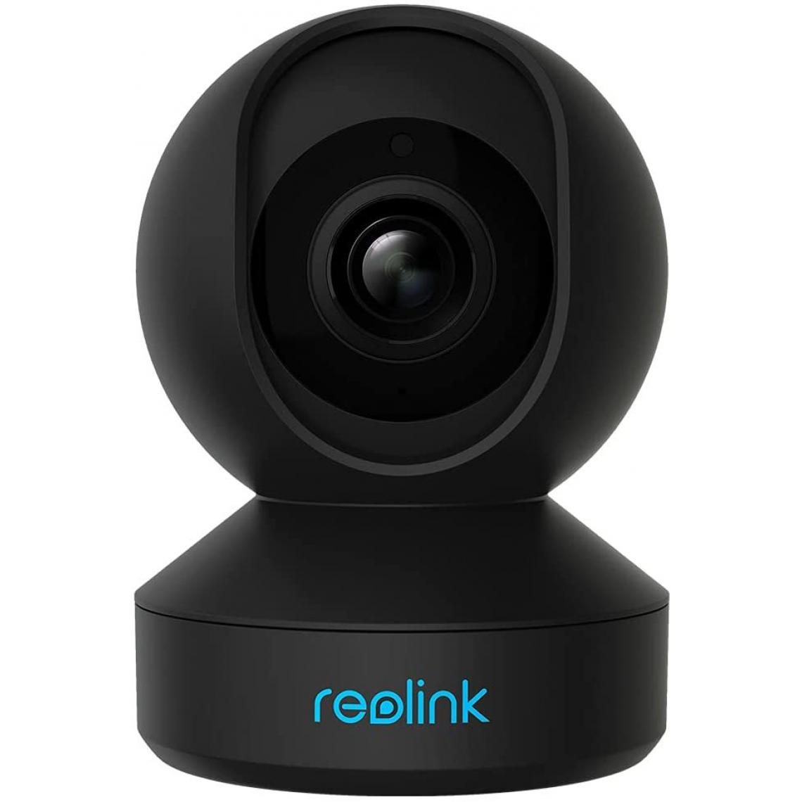 Reolink - Caméra Sécurité Intérieure WiFi 4MP, Caméra IP Pan&Tilt pour maison Audio bidirectionnel IR Vision Nocturne, avec Fente pour Carte SD, E1 Pro Noire - Caméra de surveillance connectée
