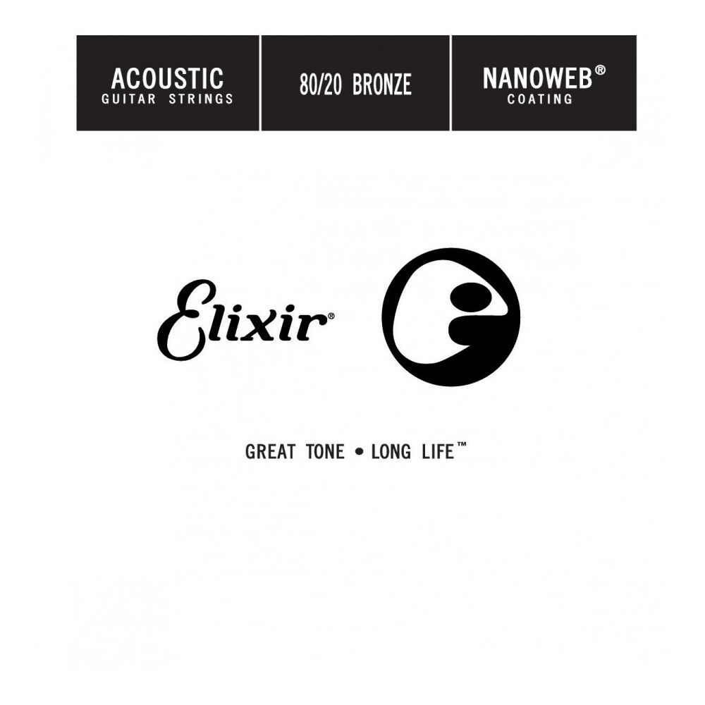Elixir - Elixir 15127 - Corde acoustique au détail Nanoweb Bronze - Filé 027 - Accessoires instruments à cordes