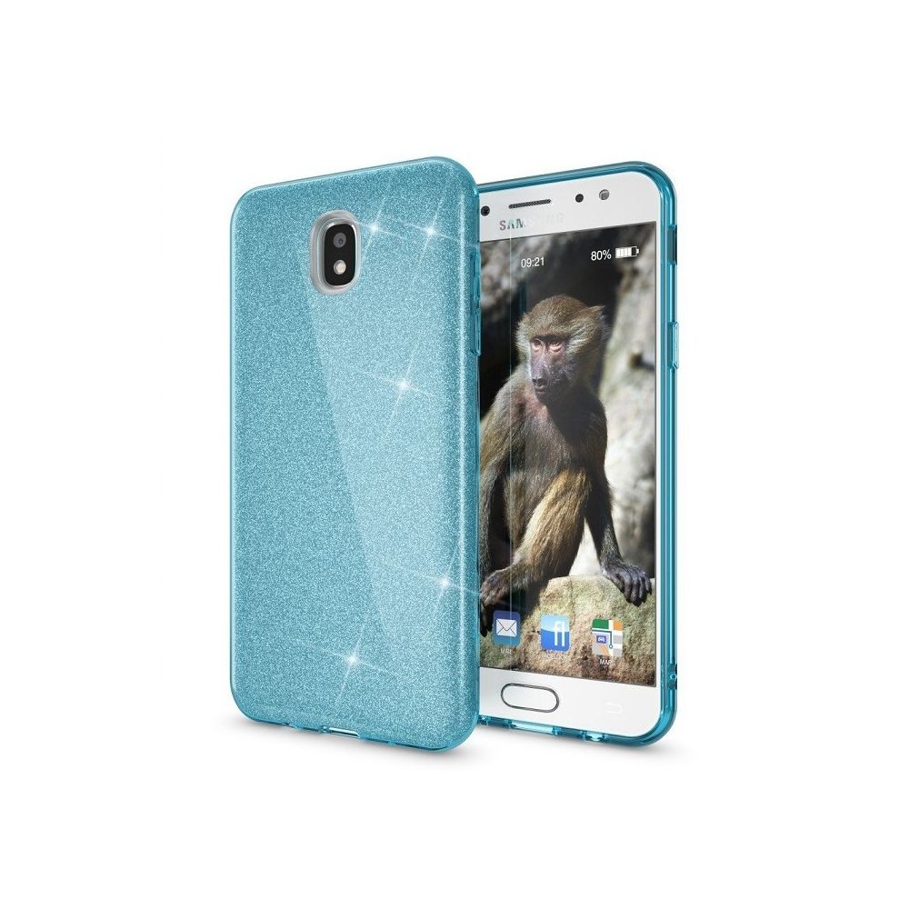 marque generique - Coque Protection TPU Silicone Brillant Anti Choc Bleu pour Samsung Galaxy A8 2018 - Coque, étui smartphone