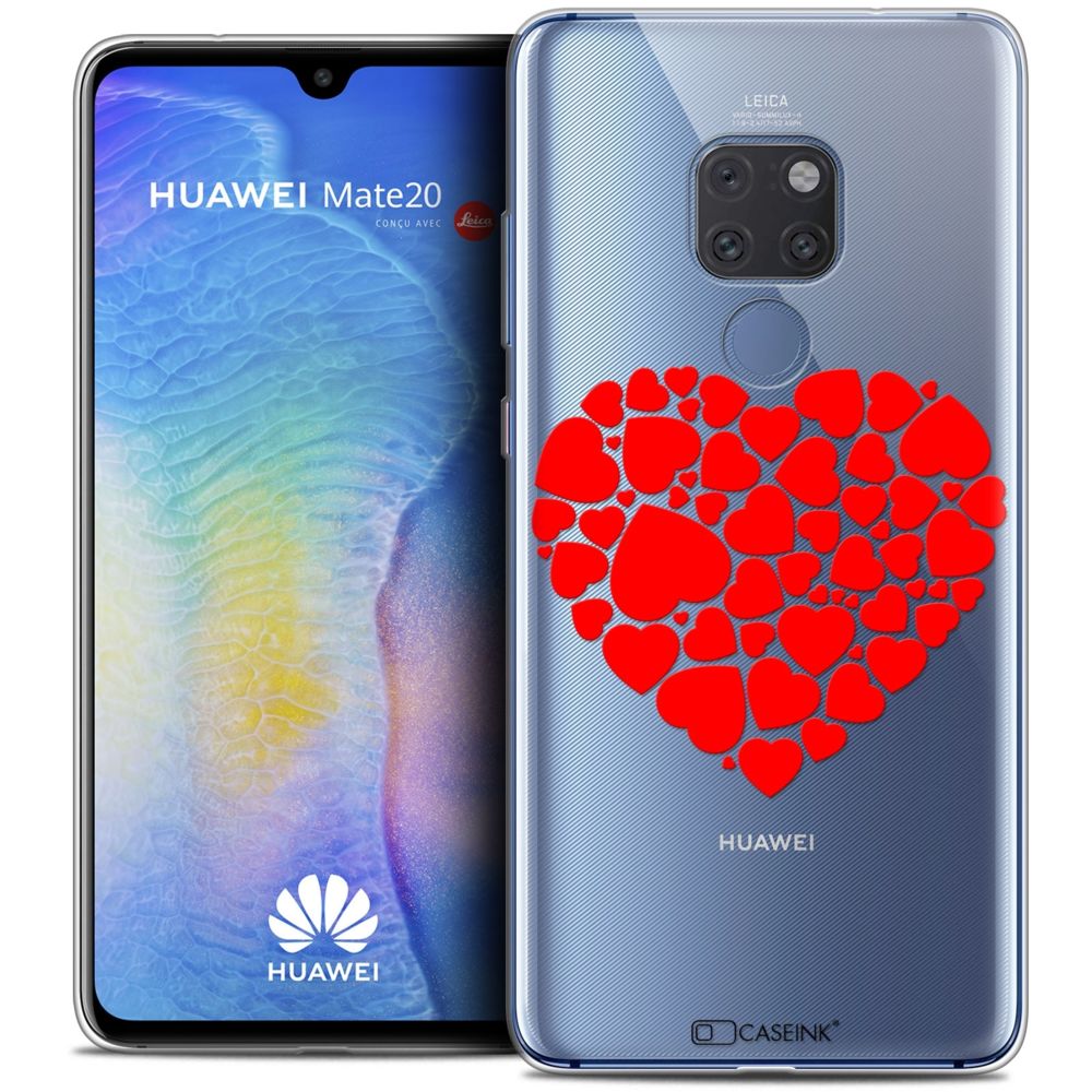 Caseink - Coque Housse Etui Huawei Mate 20 (6.5 ) [Crystal Gel HD Collection Love Saint Valentin Design Coeur des Coeurs - Souple - Ultra Fin - Imprimé en France] - Coque, étui smartphone