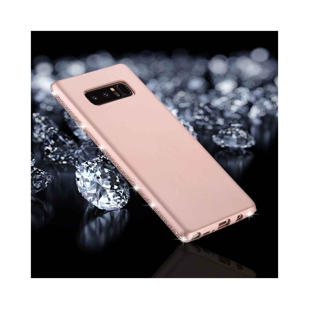 Wewoo - Coque or rose pour Samsung Galaxy Note 8 Côtés décor de cristal givré TPU doux étui de protection - Coque, étui smartphone