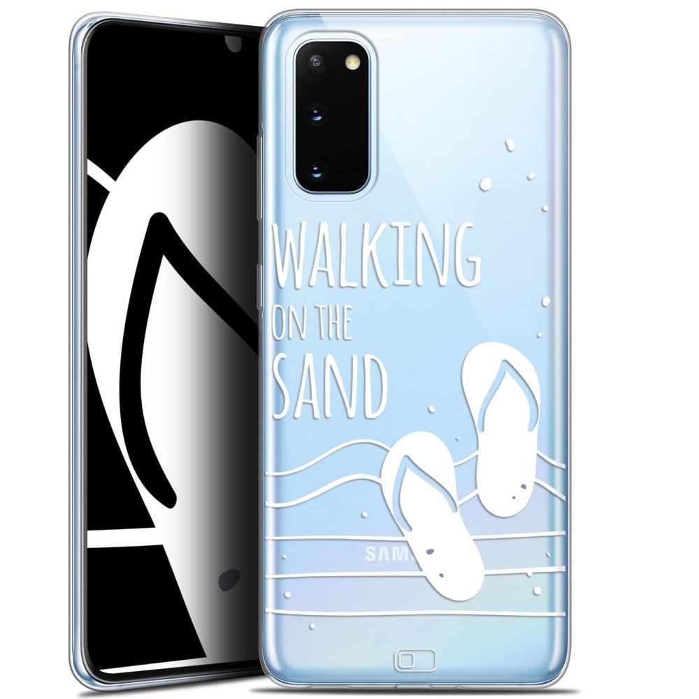 Caseink - Coque Pour Samsung Galaxy S20 (6.2 ) [Gel HD Collection Summer Design Walking on the Sand - Souple - Ultra Fin - Imprimé en France] - Coque, étui smartphone