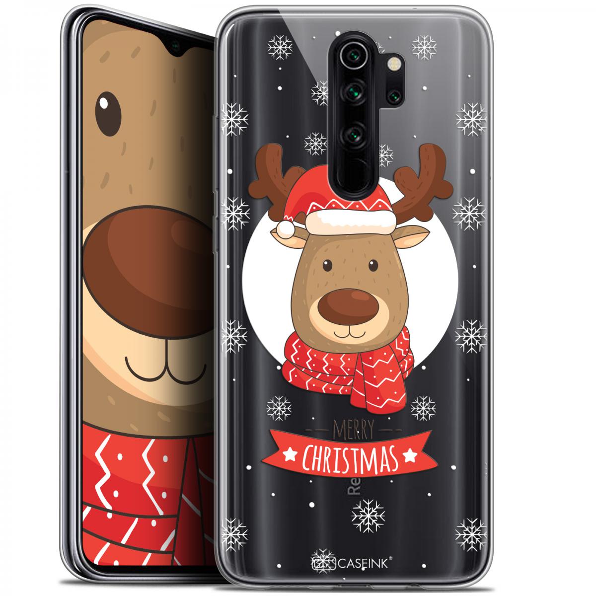 Caseink - Coque Pour Xiaomi Redmi Note 8 PRO (6.5 ) [Gel HD Collection Noël 2017 Design Cerf à Echarpe - Souple - Ultra Fin - Imprimé en France] - Coque, étui smartphone