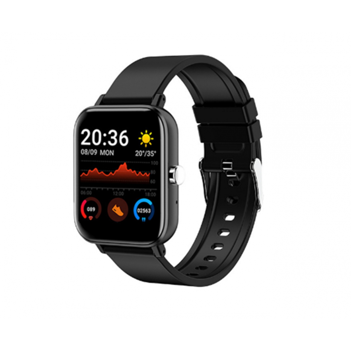 Generic - H10 Smart Watch Touch Full Touch Bluetooth Appeler Sain Heart Trear Tension artérielle Podomètre Smart Bracelet-Noir - Montre connectée