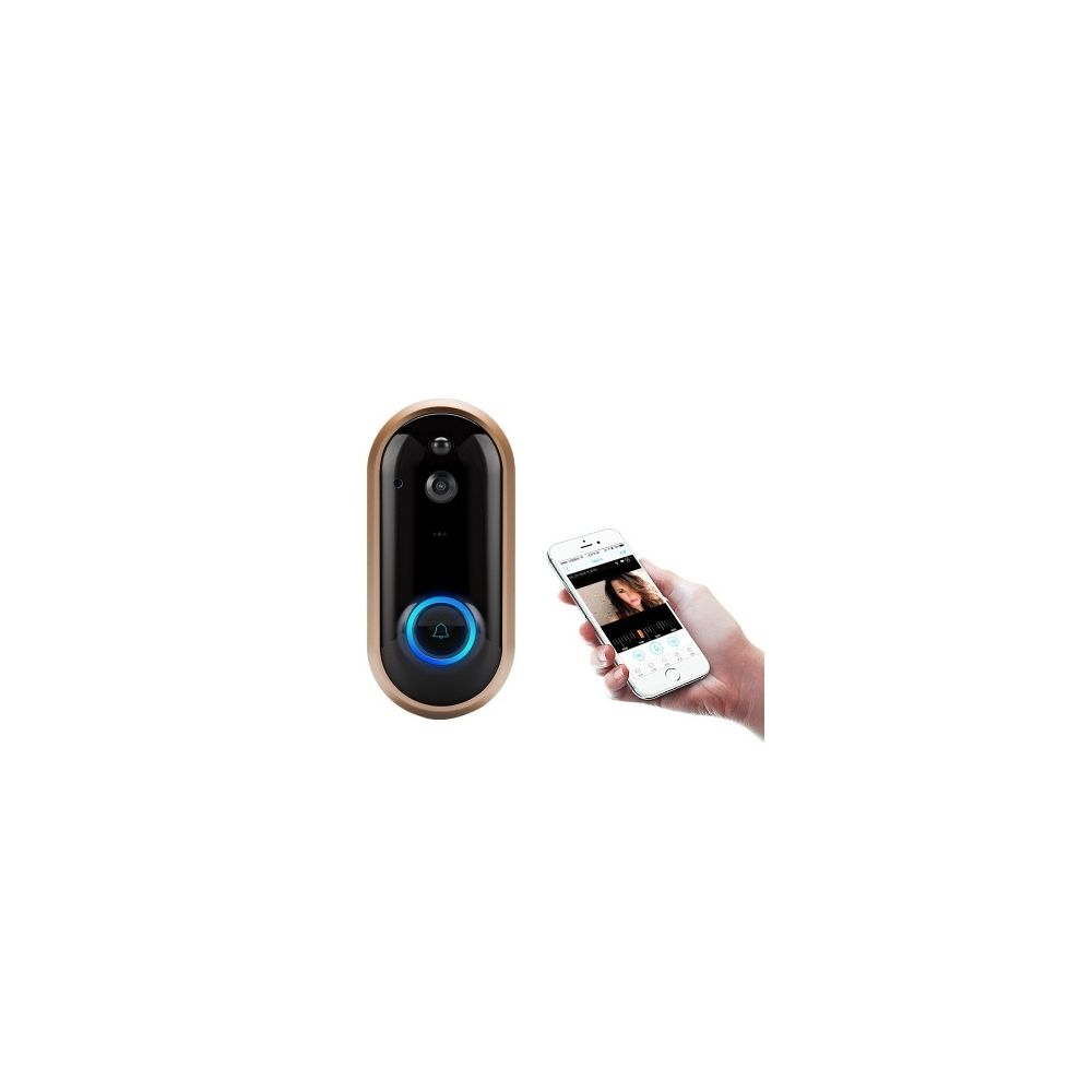 Wewoo - Interphone vidéo 1080P Smart WiFi Sonnette Anneau IR Entrée Porte Alerte Sans Fil Sécurité Carillon Cam Alarme avec Caméra - Sonnette et visiophone connecté