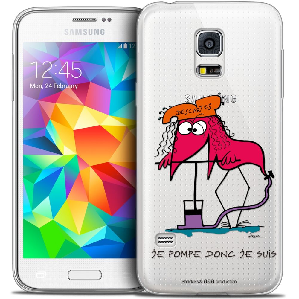 Caseink - Coque Housse Etui Samsung Galaxy S5 [Crystal HD Collection Les Shadoks ? Design Donc Je Suis - Rigide - Ultra Fin - Imprimé en France] - Coque, étui smartphone