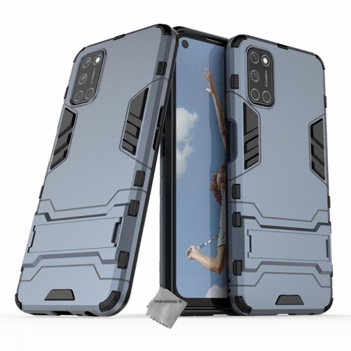Htdmobiles - Housse etui coque rigide anti choc pour Oppo A72 + verre trempe - BLEU FONCE - Autres accessoires smartphone