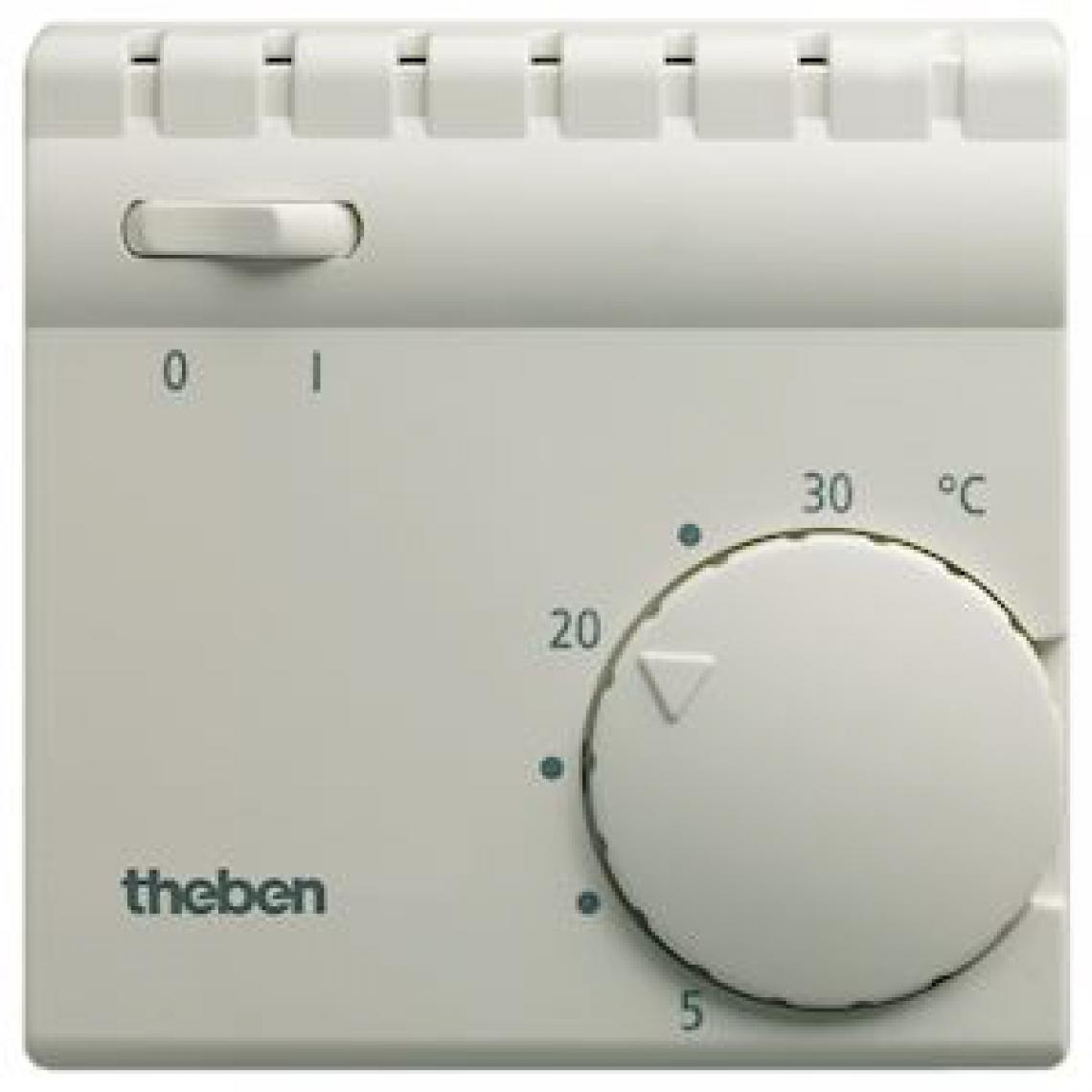 Theben - thermostat ambiance - 1 contact no - avec interrupteur marche / arret - theben 7050001 - Programmateurs