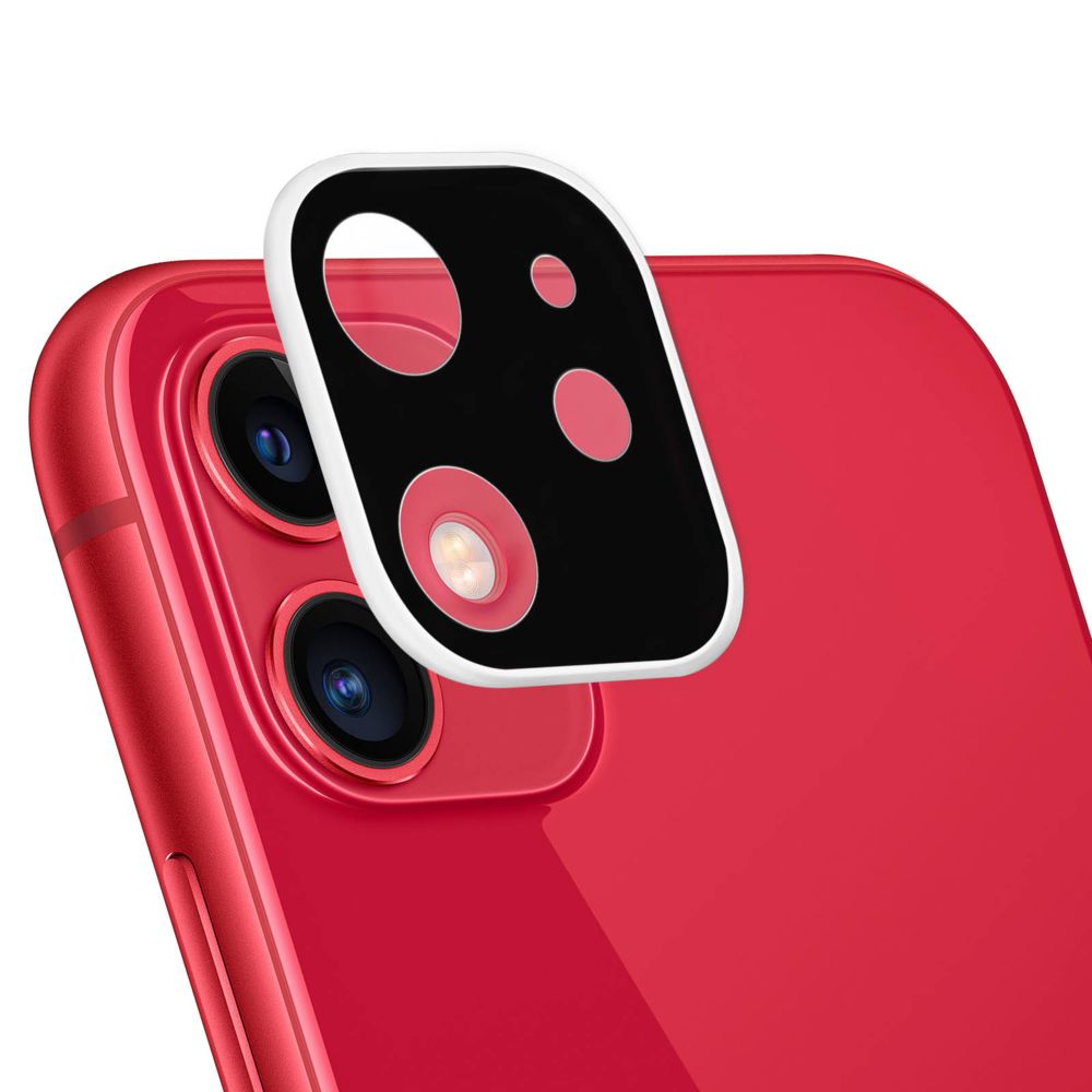 Avizar - Film Caméra Apple iPhone 11 Vitre Protection Verre Trempé 9H Anti-trace blanc - Protection écran smartphone