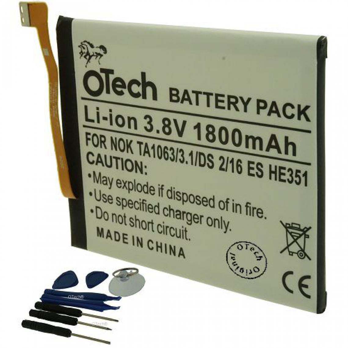 Otech - Batterie compatible pour NOKIA 16 ES HE351 - Batterie téléphone