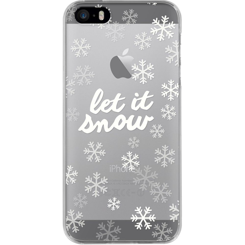 Bigben - Coque semi-rigide transparente motifs flocon de neige pour iPhone 5/5S/SE - Coque, étui smartphone