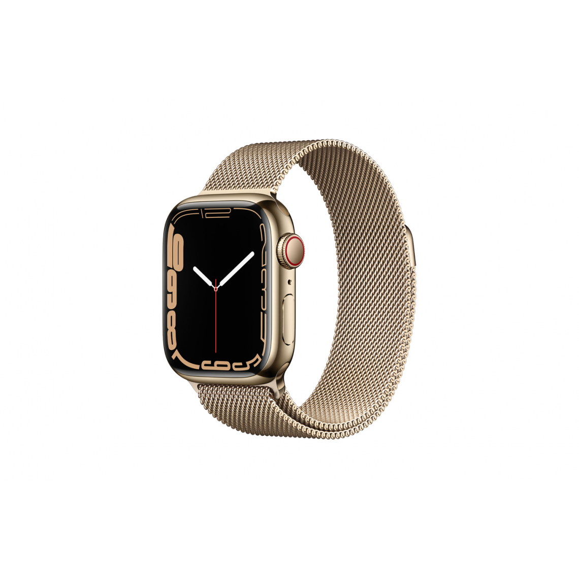 Apple - Montre connectée APPLE WATCH S7 CELL ACIER 41 GOLD MILANAIS - Apple Watch