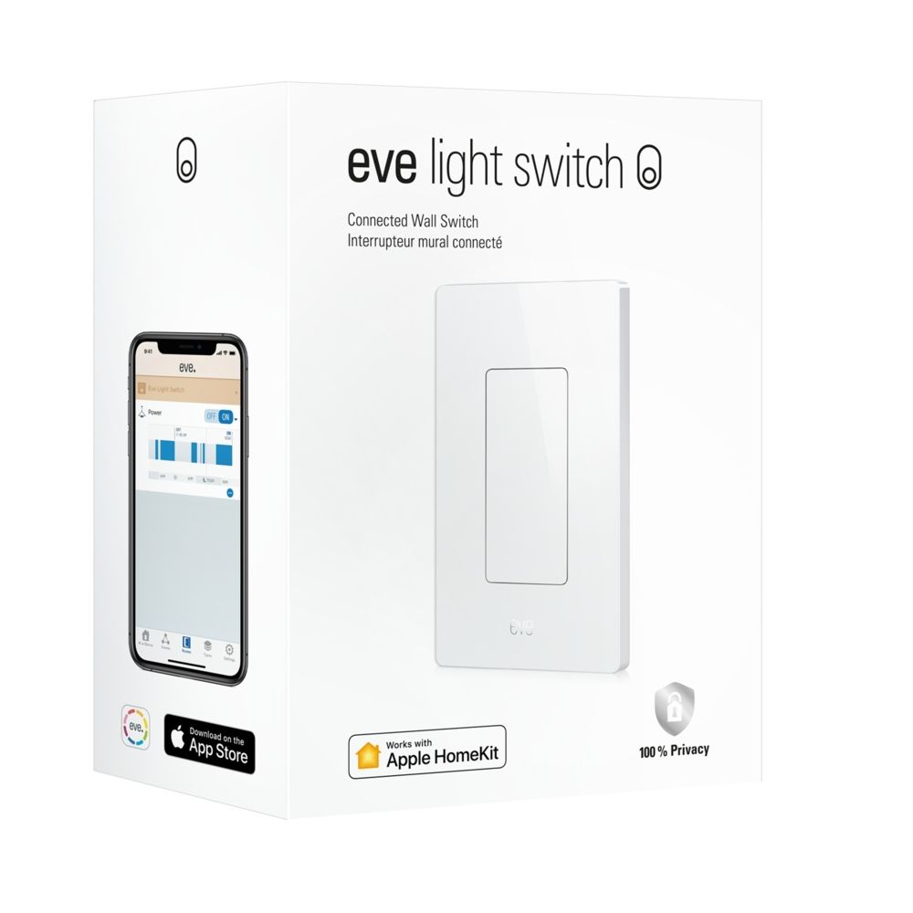 Eve - Eve Light Switch - Interrupteur mural de commande connecté - Interrupteur connecté