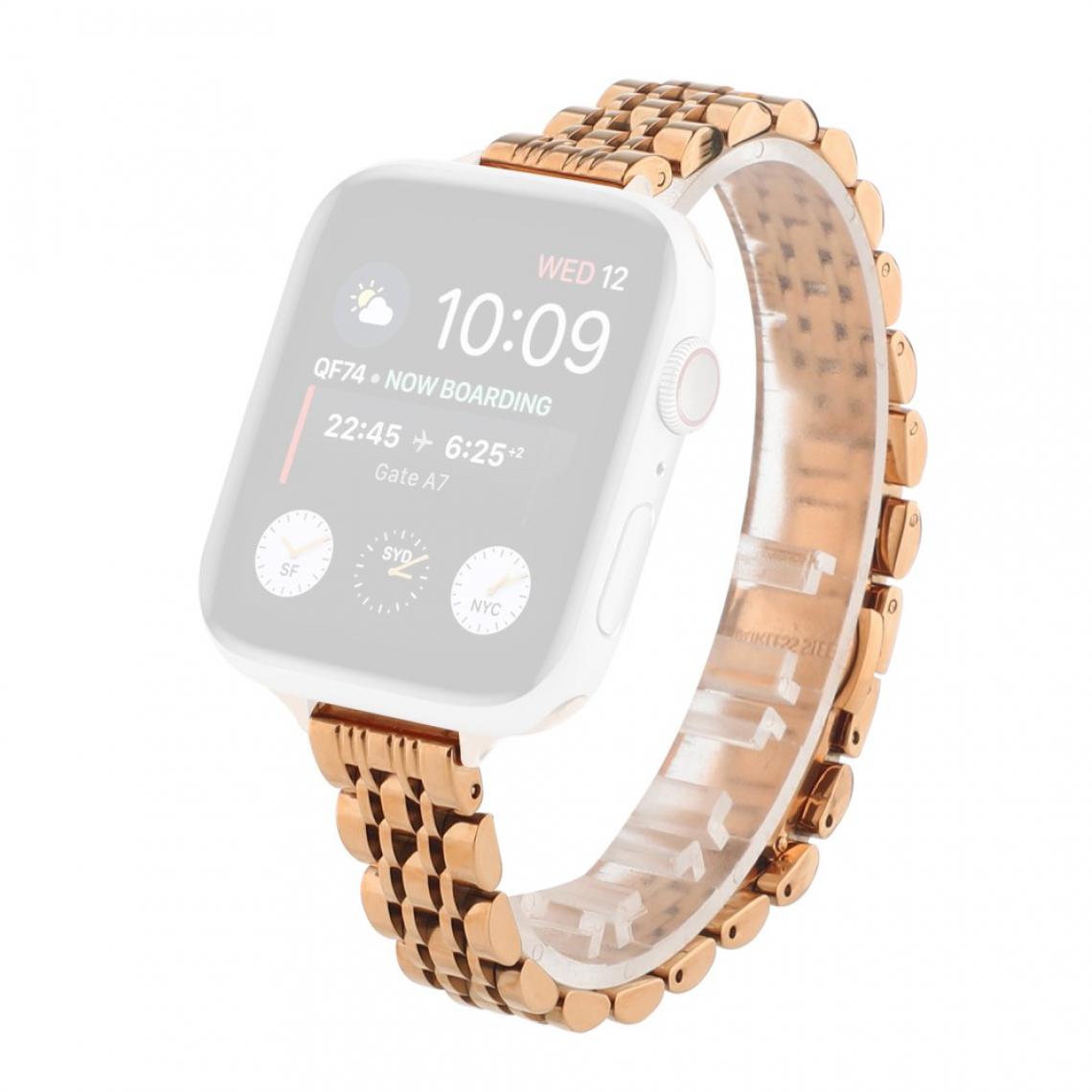 Other - Bracelet en métal or rose pour votre Apple Watch Series 6/SE/5/4 40mm/Series 3/2/1 38mm - Accessoires bracelet connecté