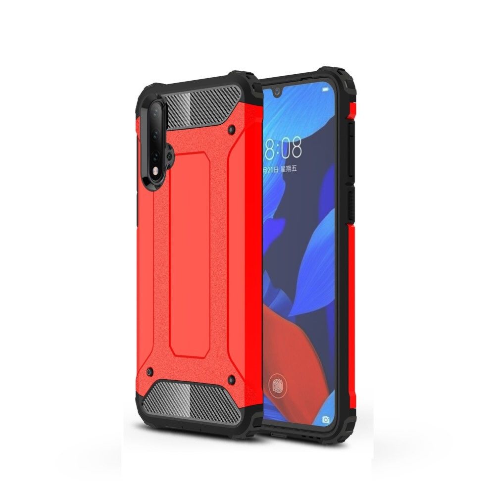 marque generique - Coque en TPU garde blindée hybride rouge pour votre Huawei Nova 5/Nova 5 Pro - Coque, étui smartphone