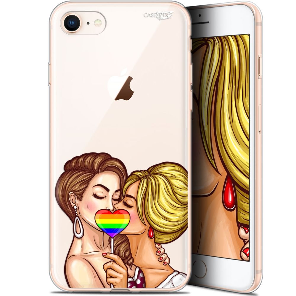 Caseink - Coque arrière Apple iPhone 7/8 (4.7 ) Gel HD [ Nouvelle Collection - Souple - Antichoc - Imprimé en France] 2 Girls 1 Candy - Coque, étui smartphone