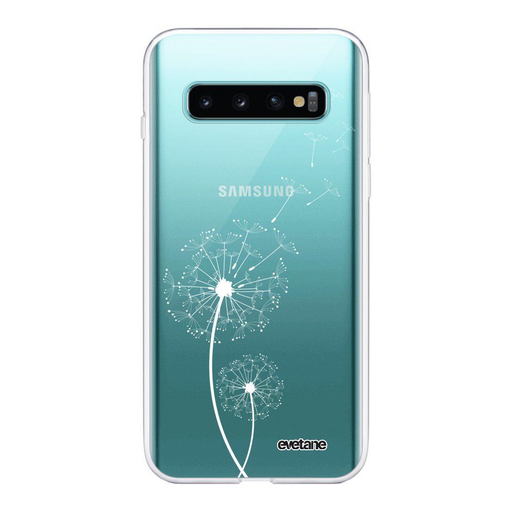 Evetane - Coque Samsung Galaxy S10 Plus souple transparente Pissenlit blanc Motif Ecriture Tendance Evetane. - Coque, étui smartphone