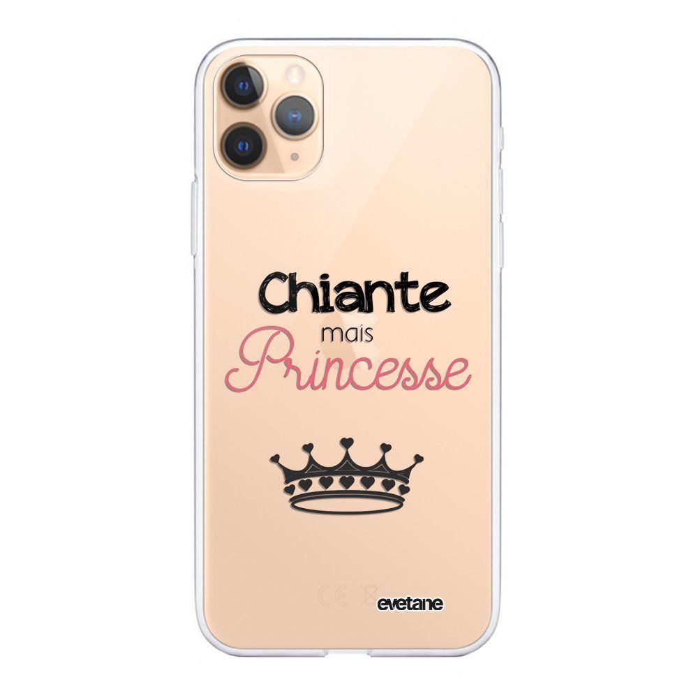 Evetane - Coque iPhone 11 Pro souple transparente Chiante mais princesse Motif Ecriture Tendance Evetane. - Coque, étui smartphone