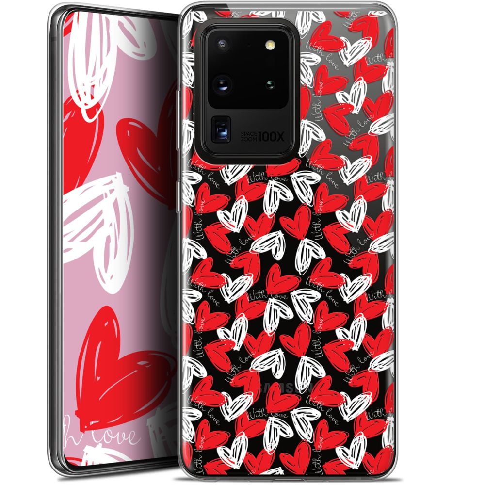 Caseink - Coque Pour Samsung Galaxy S20 Ultra (6.9 ) [Gel HD Collection Love Saint Valentin Design With Love - Souple - Ultra Fin - Imprimé en France] - Coque, étui smartphone