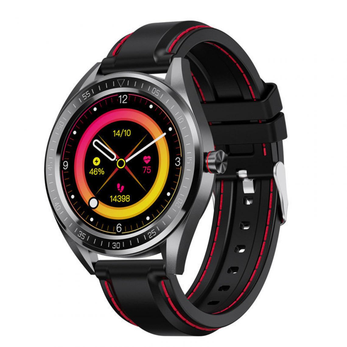 Chronotech Montres - Chronus Smartwatch Heart Rate Monitor Waterproof Touch Screen Sport Watch Smart Bracelet Pedometer Calories(Red) - Montre connectée