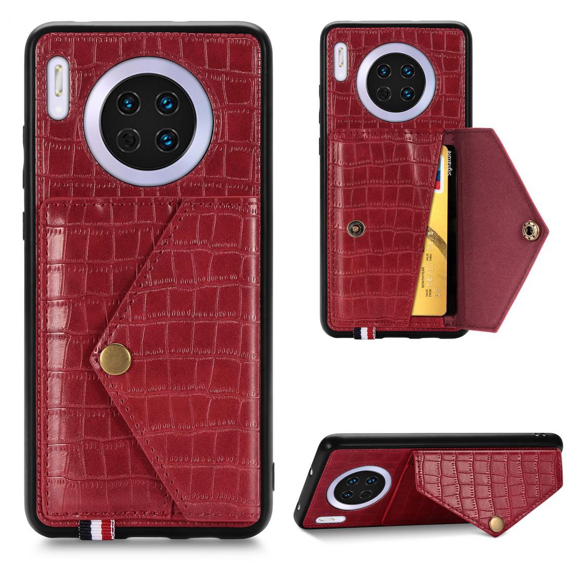 OtterBox - Housse Etui Coque de protection pour Huawei Mate 30 Rouge avec Porte Carte (imit Croco) [Rouge] - Coque, étui smartphone