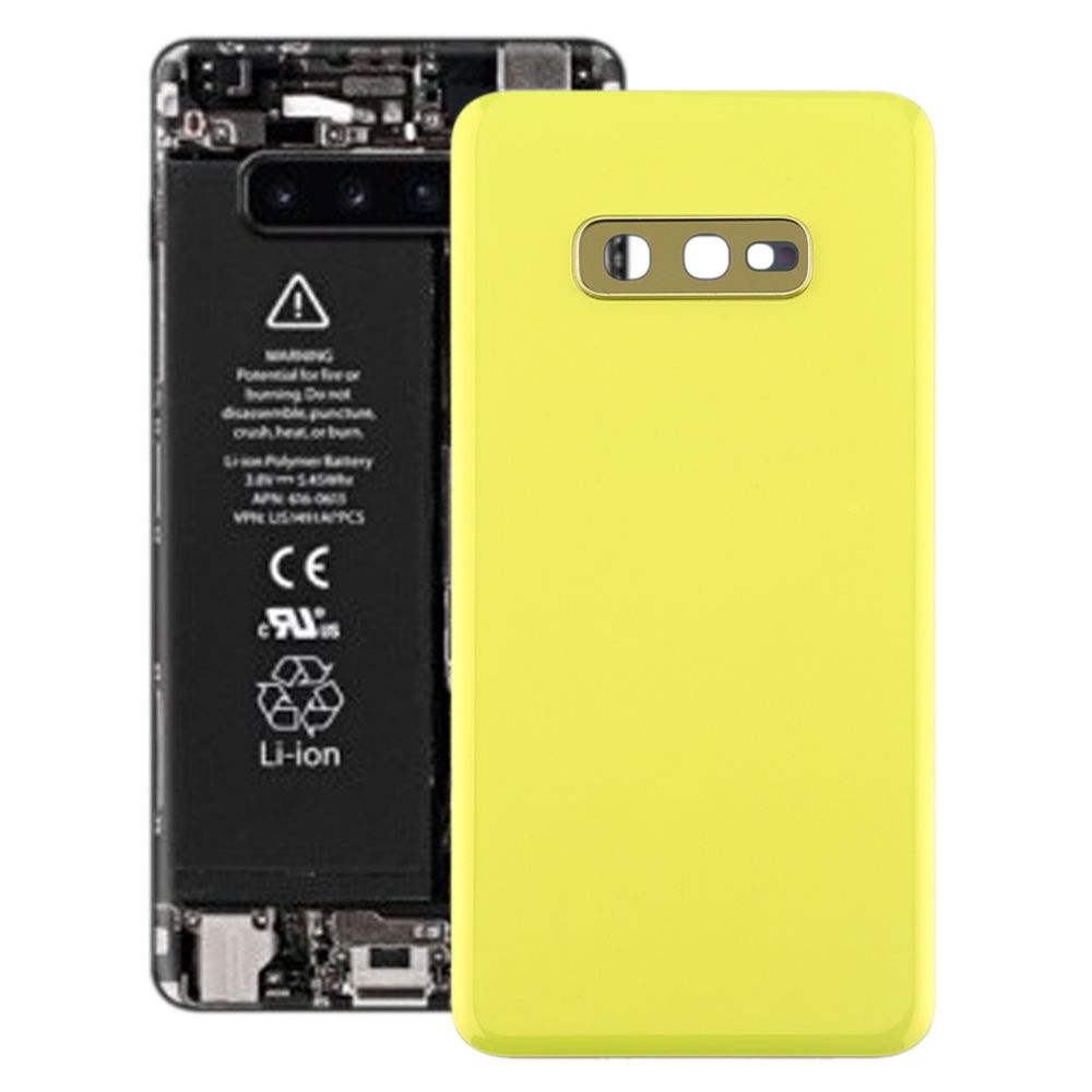 Wewoo - Coque Arrière de Batterie avec Objectif Caméra pour Galaxy S10e Jaune - Coque, étui smartphone
