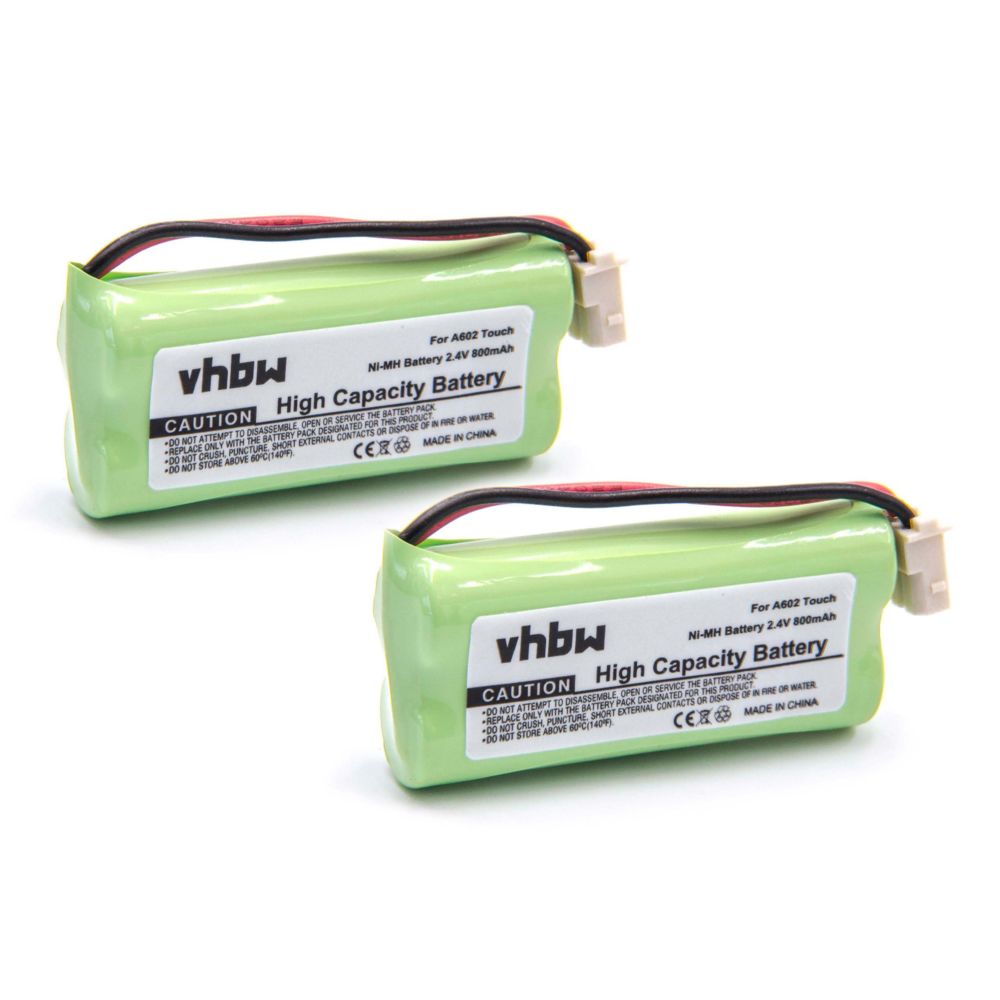 Vhbw - vhbw set de 2 batteries 800mAh pour téléphone fixe sans fil V-Tech 89-1347-02-00, BT1183342, BT-1183342, BT162342, BT-162342, BT1623421 - Batterie téléphone