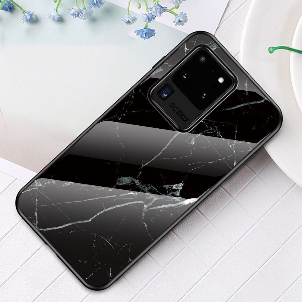 Generic - Coque en TPU hybride motif marbre noir pour votre Samsung Galaxy S20 Ultra - Coque, étui smartphone