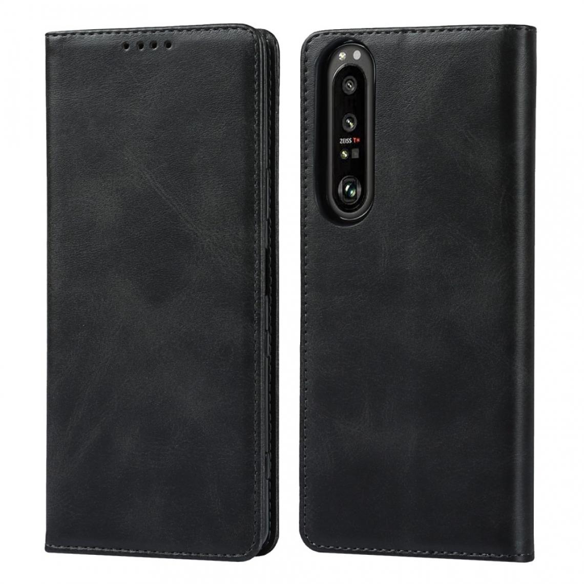 Other - Etui en PU Auto-absorbé avec support noir pour votre Sony Xperia 1 III - Coque, étui smartphone