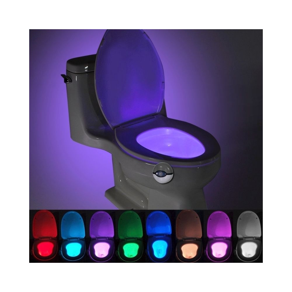 Wewoo - LED détecteur de mouvement gris activé capteur de de la maison toilette salle de bain siège lumière de nuit, multi-mode 7 couleurs de - Lampe connectée