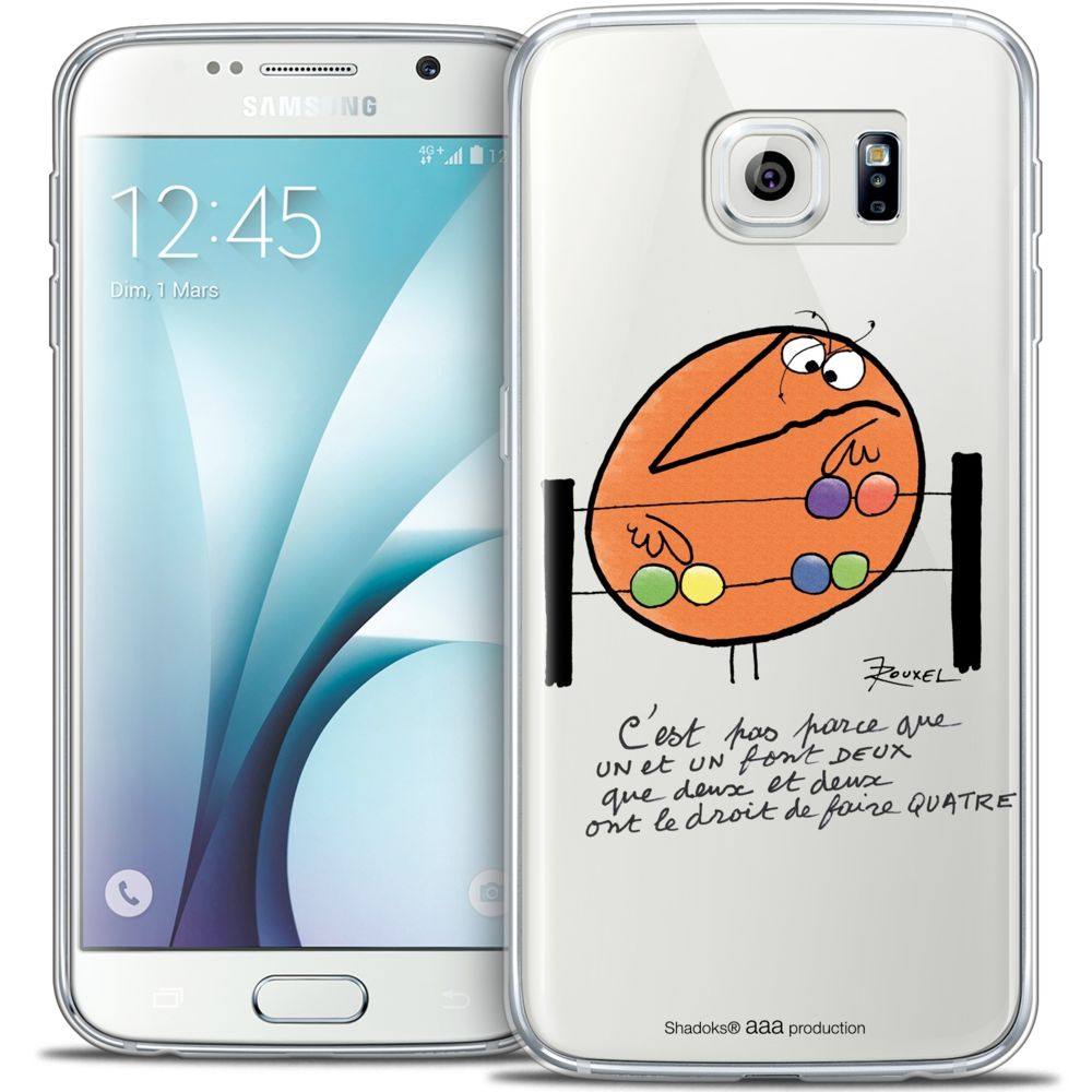 Caseink - Coque Housse Etui Samsung Galaxy S6 [Crystal HD Collection Les Shadoks ? Design Mathématique - Rigide - Ultra Fin - Imprimé en France] - Coque, étui smartphone