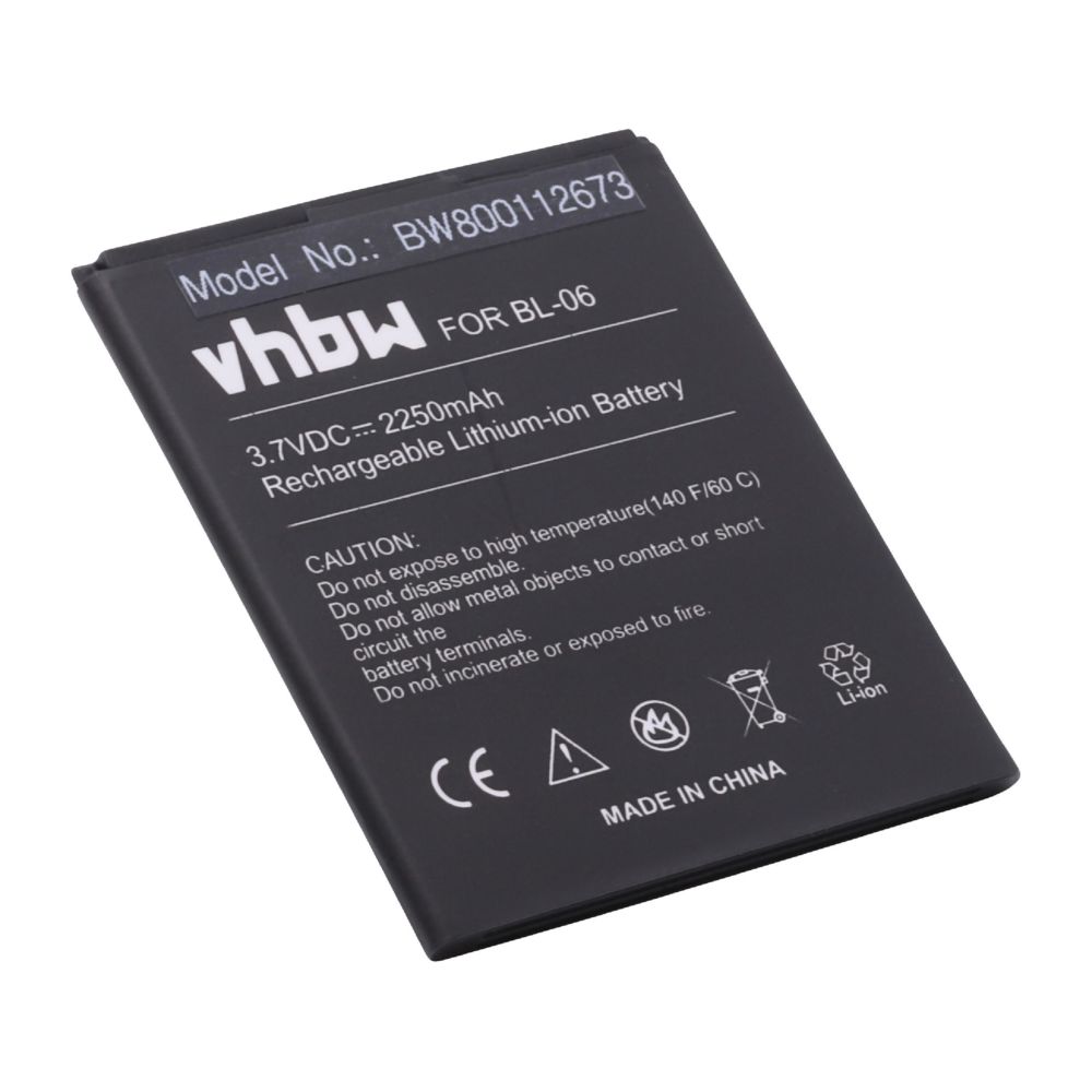 Vhbw - vhbw Li-Ion Batterie 2250mAh (3.7V) pour téléphone portable Smartphone THL T6, T6 Pro, T6c, T6s comme BL-06. - Batterie téléphone