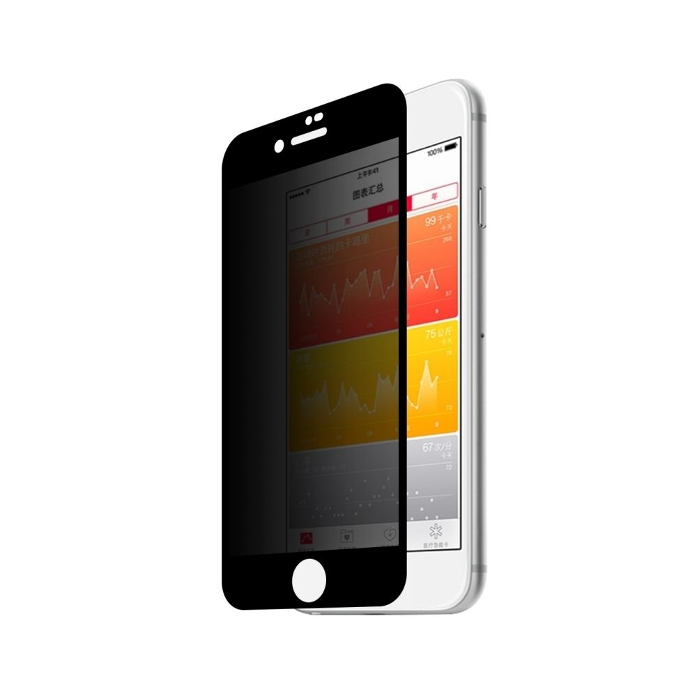 Wewoo - Film de verre trempé anti-éblouissement et à haute transparence pour un iPhone 8 & 7 0.26mm 9H 3D (Noir) - Protection écran smartphone