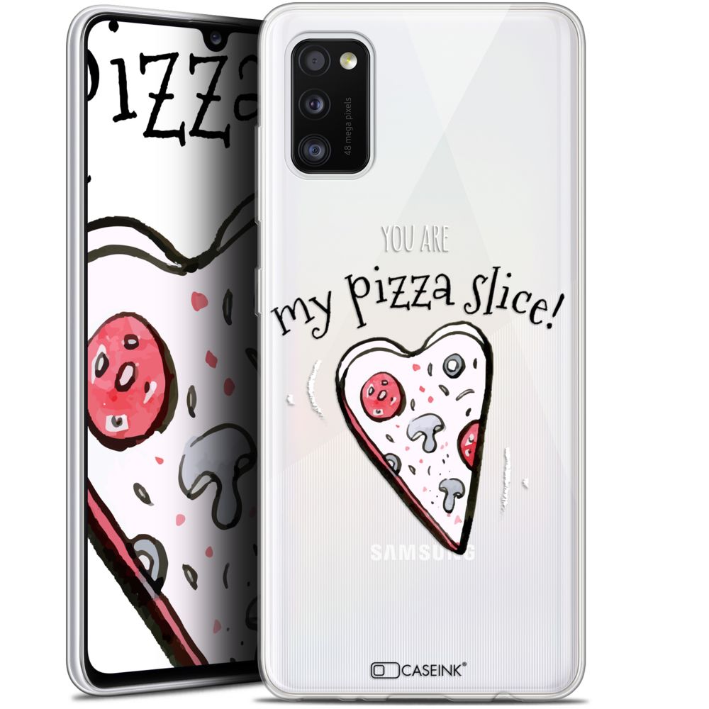Caseink - Coque Pour Samsung Galaxy A41 (6.1 ) [Gel HD Collection Love Saint Valentin Design My Pizza Slice - Souple - Ultra Fin - Imprimé en France] - Coque, étui smartphone