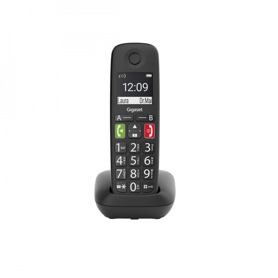 Gigaset - Téléphone sans fil Gigaset E290 noir - Téléphone fixe sans fil
