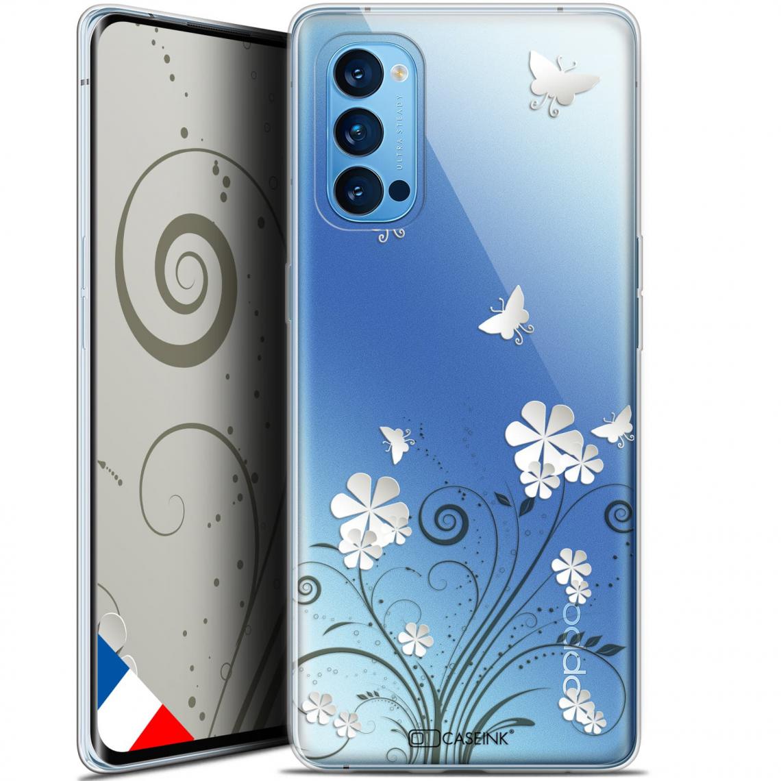 Caseink - Coque Pour Oppo Reno 4 Pro 5G (6.5 ) [Gel HD Collection Summer Design Papillons - Souple - Ultra Fin - Imprimé en France] - Coque, étui smartphone