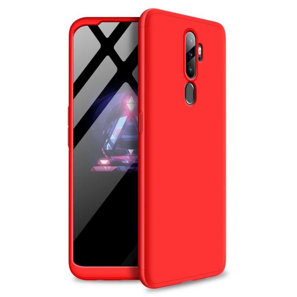 marque generique - Coque en TPU 3 pièces détachables mates rigide rouge pour votre Oppo A5 (2020) - Coque, étui smartphone