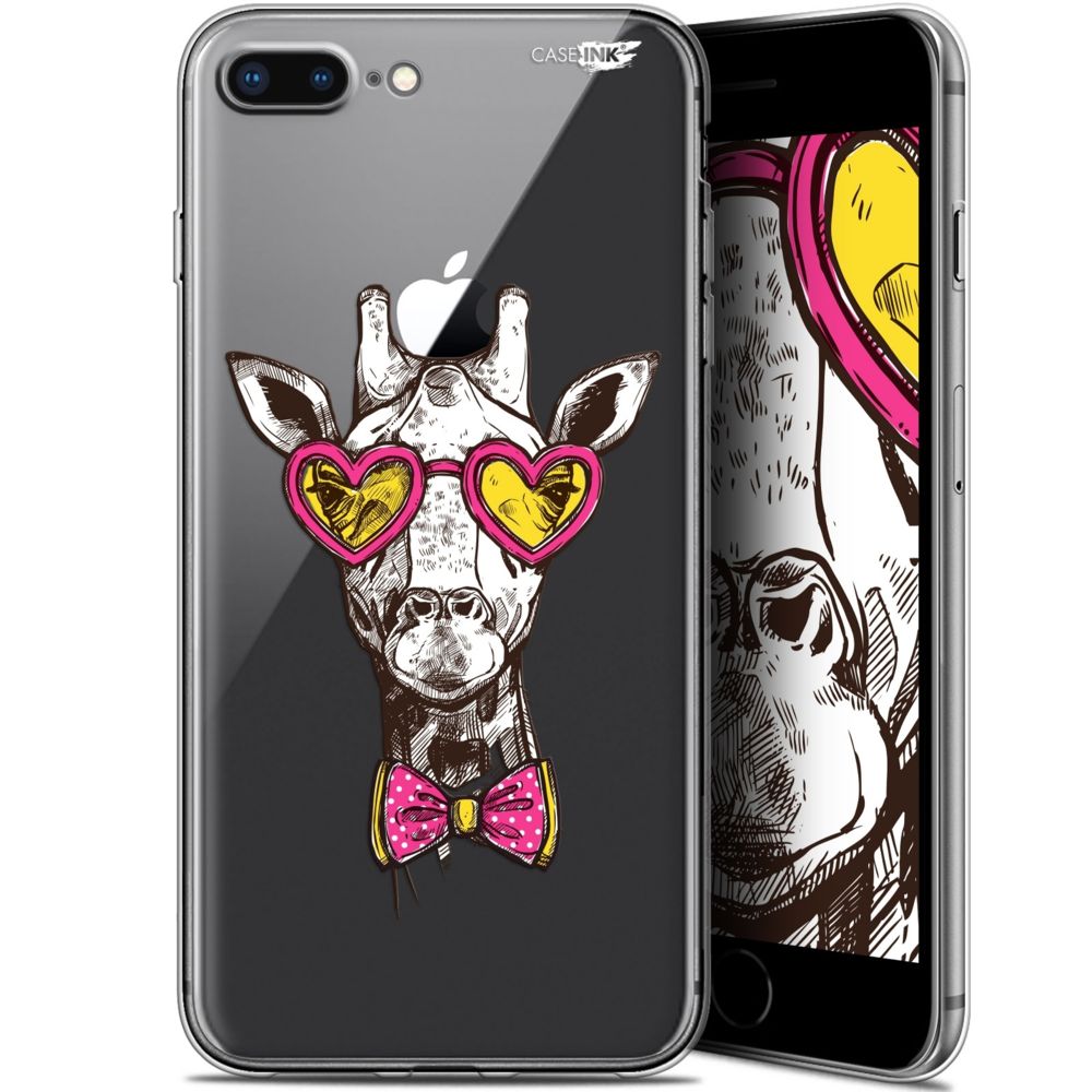 Caseink - Coque arrière Apple iPhone 7/8 Plus (4.7 ) Gel HD [ Nouvelle Collection - Souple - Antichoc - Imprimé en France] Hipster Giraffe - Coque, étui smartphone