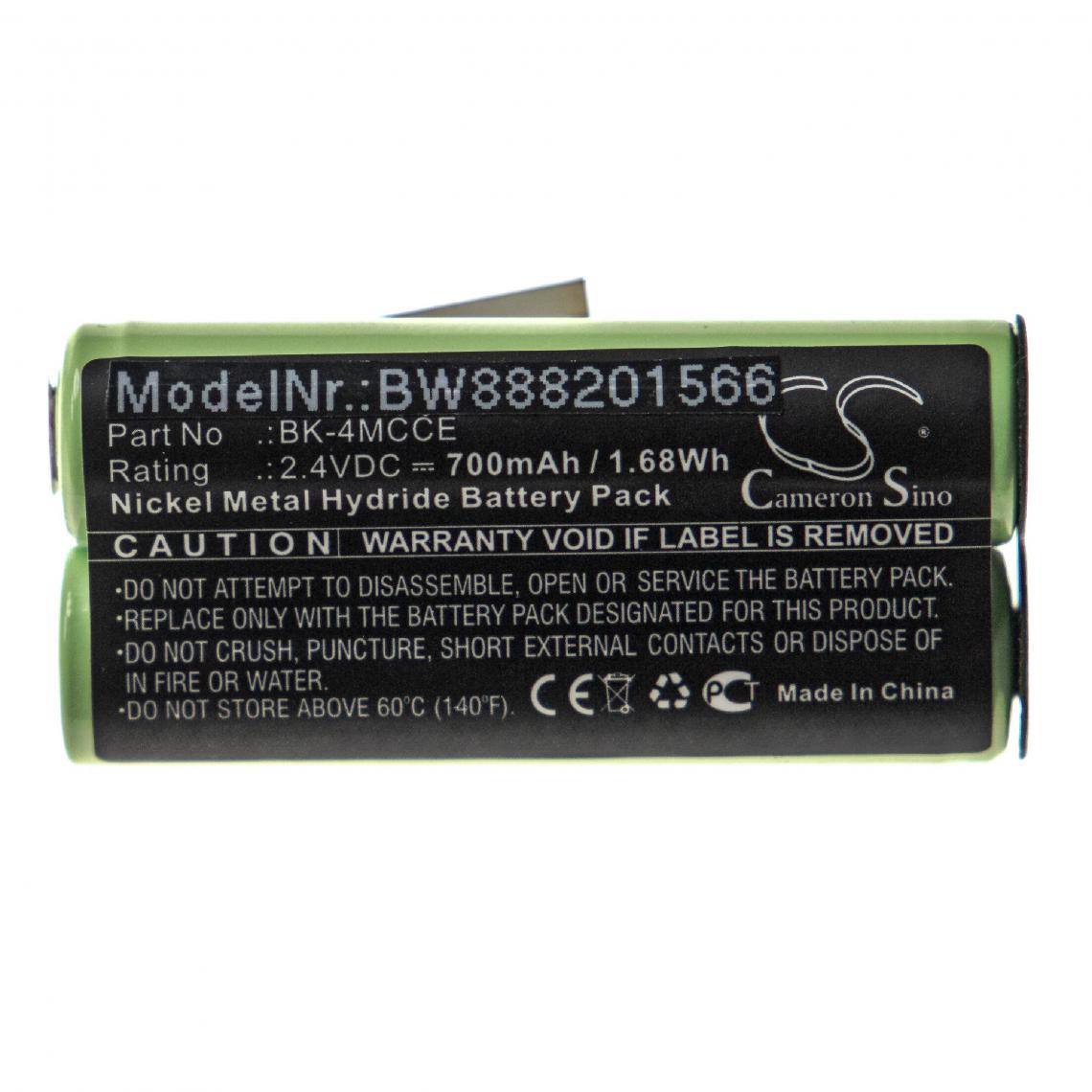 Vhbw - vhbw batterie remplace Waterpik BK-4MCCE pour brosse à dents électrique (700mAh, 2,4V, NiMH) - Autre appareil de mesure