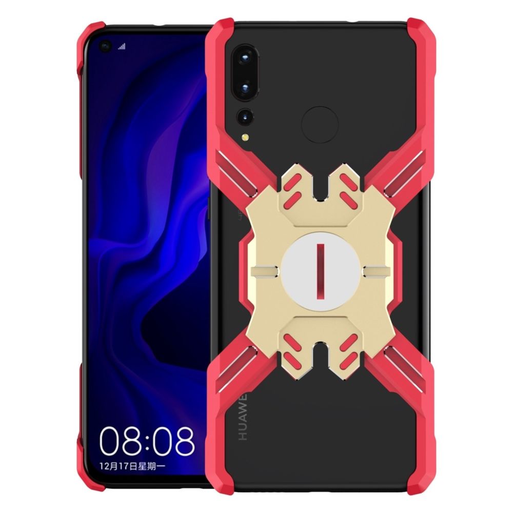 Wewoo - Coque Pour Huawei Nova 4 Hero Series Étui de protection en métal anti-chute résistant à l'usure avec support or rouge - Coque, étui smartphone