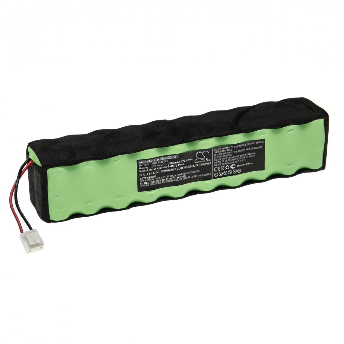 Vhbw - vhbw Batterie compatible avec Rowenta RH877501/2D1, RH877501/8M0, RH877501/HM0 aspirateur, robot électroménager (3000mAh, 24V, NiMH) - Accessoire entretien des sols