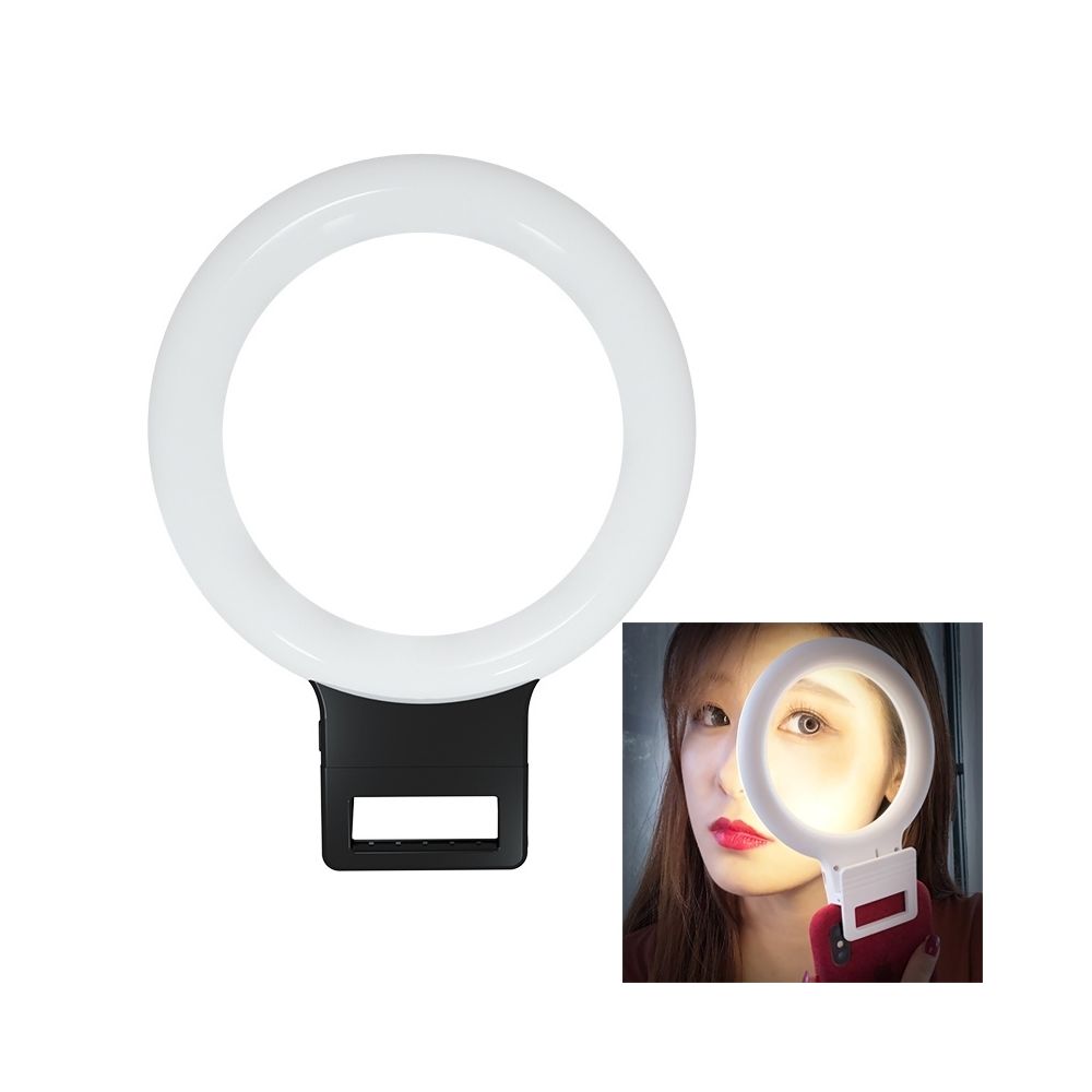 Wewoo - Lumière Selfie LED Light Live de remplissage du flash avec retardateur (Noir) - Autres accessoires smartphone