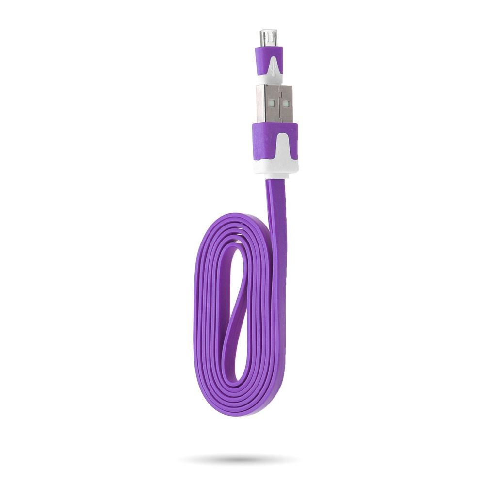 Shot - Cable Chargeur pour HUAWEI P smart+ USB / Micro USB 1m Noodle Universel Connecteur Syncronisation (VIOLET) - Chargeur secteur téléphone
