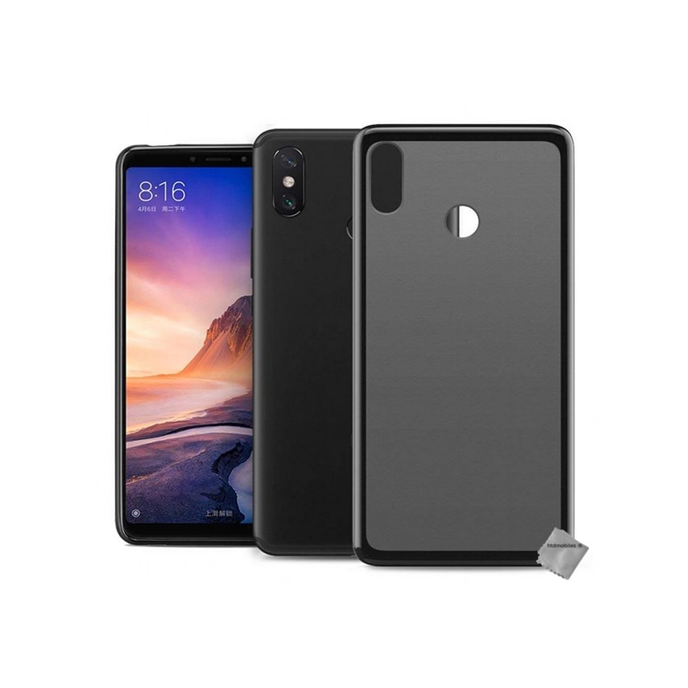 Htdmobiles - Housse etui coque pochette silicone gel fine pour Xiaomi Mi Max 3 + film ecran - NOIR - Autres accessoires smartphone
