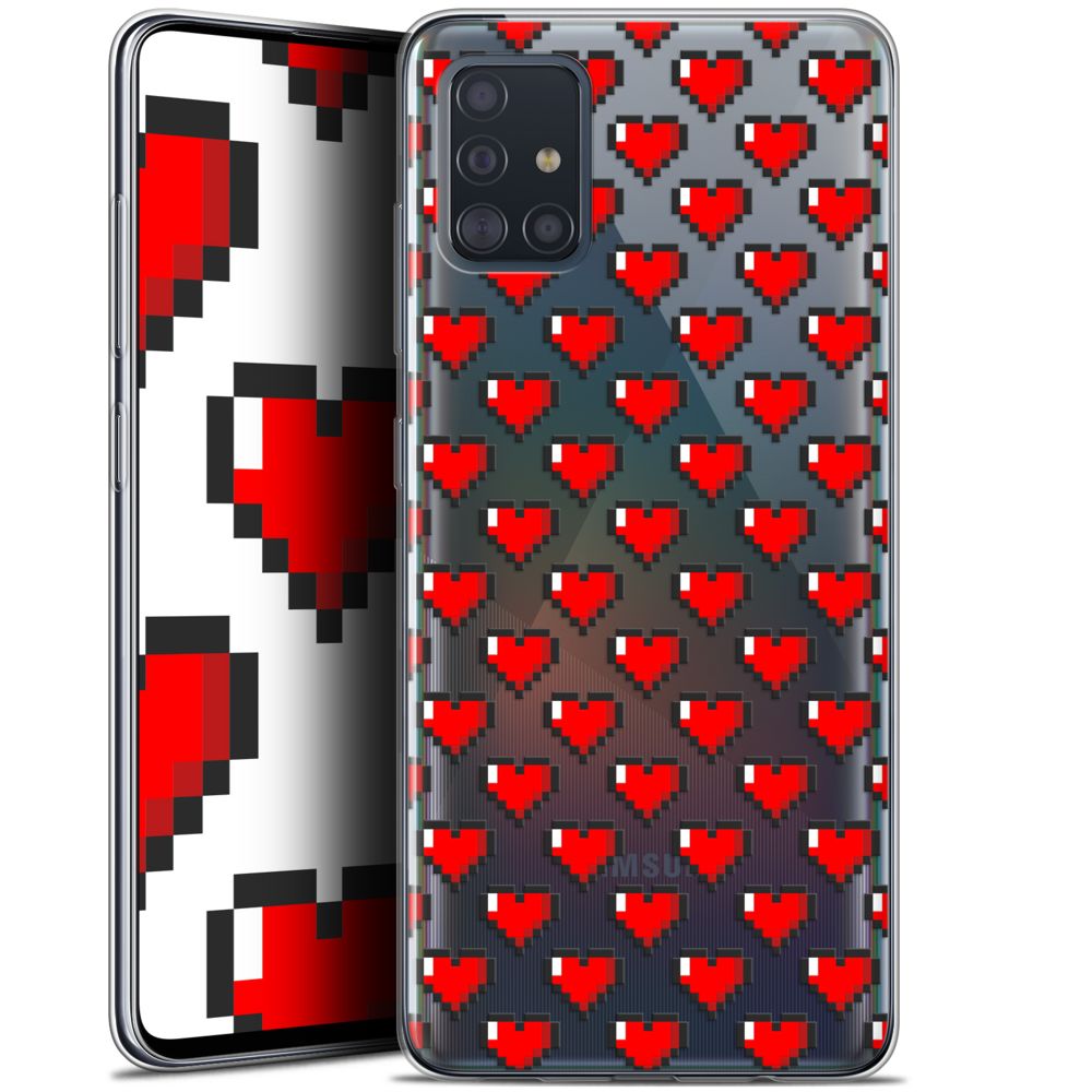 Caseink - Coque Pour Samsung Galaxy A51 (A515) (6.5 ) [Gel HD Collection Love Saint Valentin Design Pixel Art - Souple - Ultra Fin - Imprimé en France] - Coque, étui smartphone