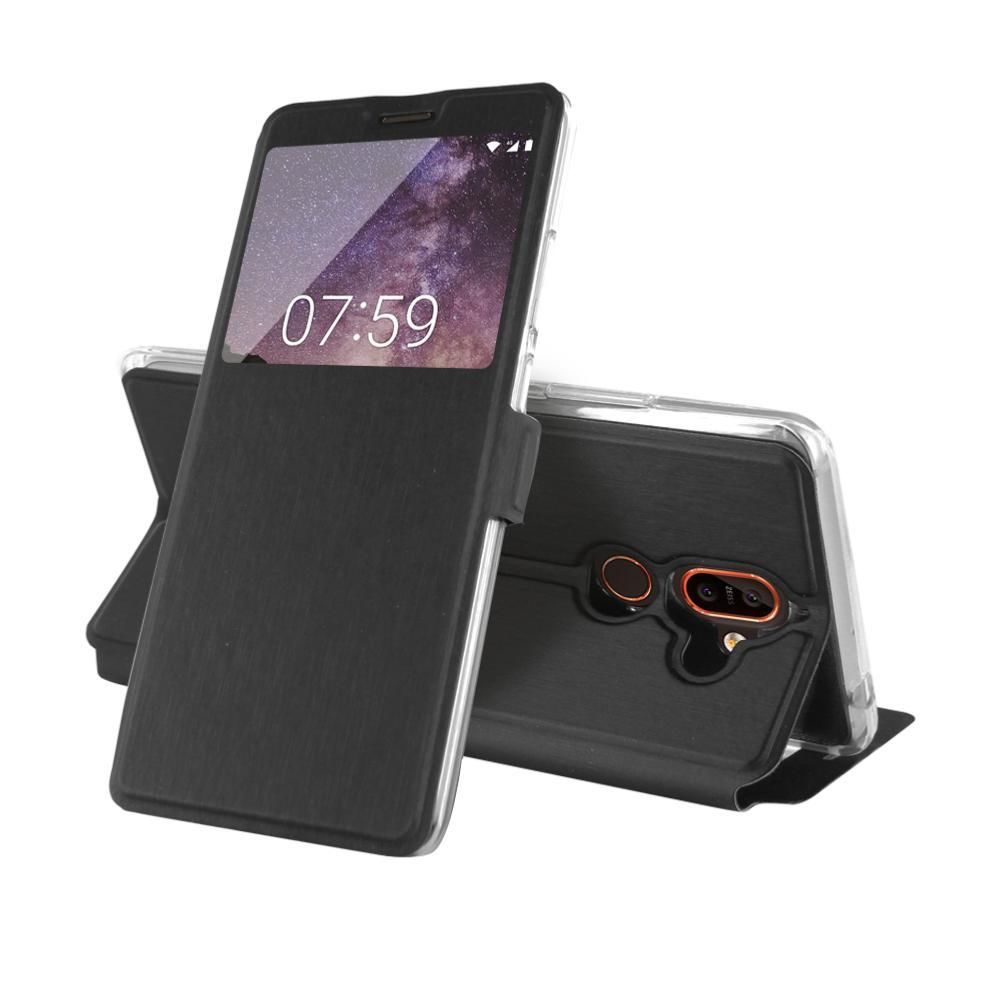 Inexstart - Etui Rabattable Noir Avec Ouverture Ecran pour Nokia 7 Plus - Autres accessoires smartphone