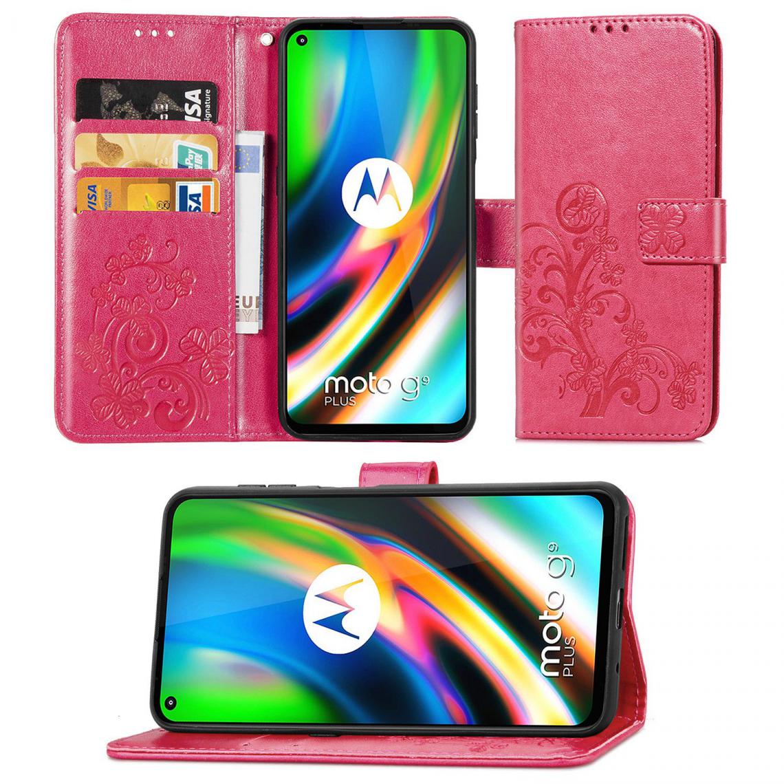 OtterBox - Moto G9 Plus Housse Etui Coque de protection type portefeuille (lys) [rose] - Coque, étui smartphone