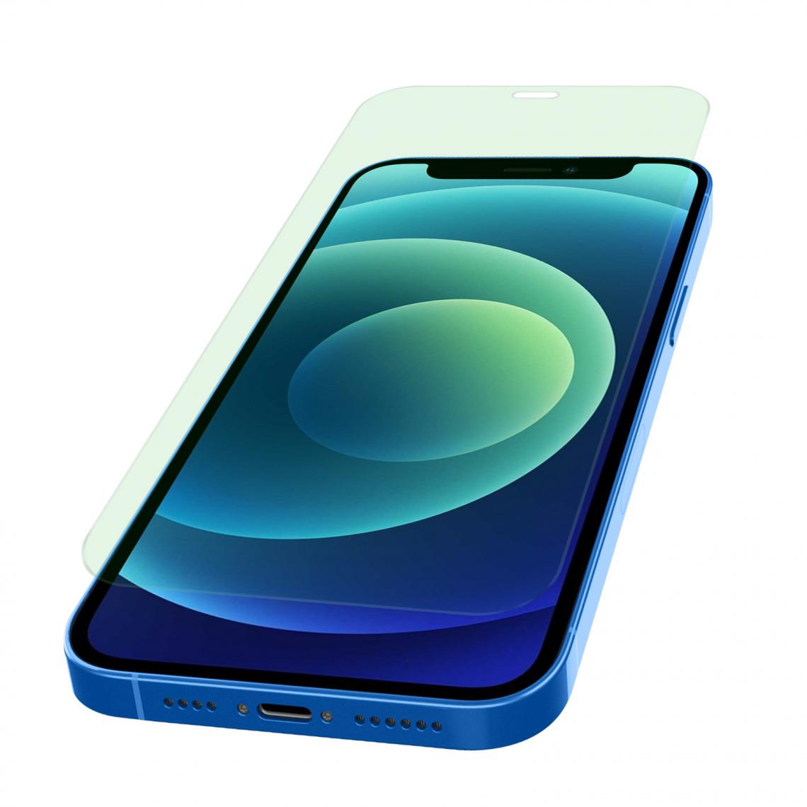 Baseus - Film iPhone 12 / 12 Pro Verre Trempé 9H Anti-lumière Bleue Baseus Transparent - Protection écran smartphone